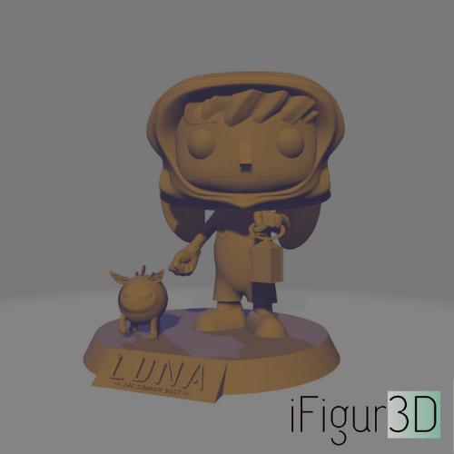 Luna - The Shadow Dust inspired Pop style figure with base