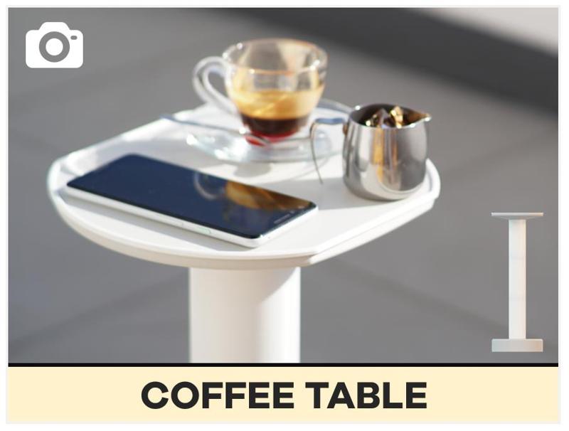 Small Table - Design Furniture Coffee Table, 100% 3D-Printed. Modular - for Camping etc