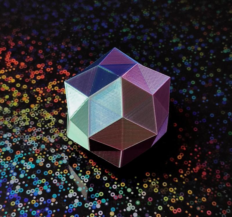 Equilateral Pentakis Dodecahedron With Pentagonal Stand