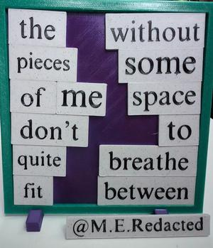 Desktop Poetry StarterSet - 31 Tiles, Frame and Stand - Make your own poem gift display