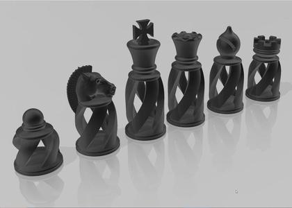 Another, Another Spiral Chess Set
