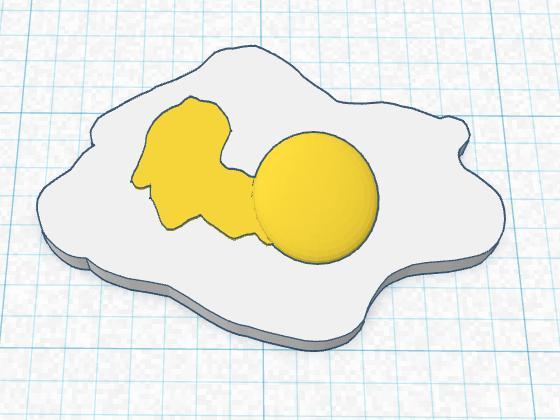 Egg With Yoke Flowing on the Egg Whites