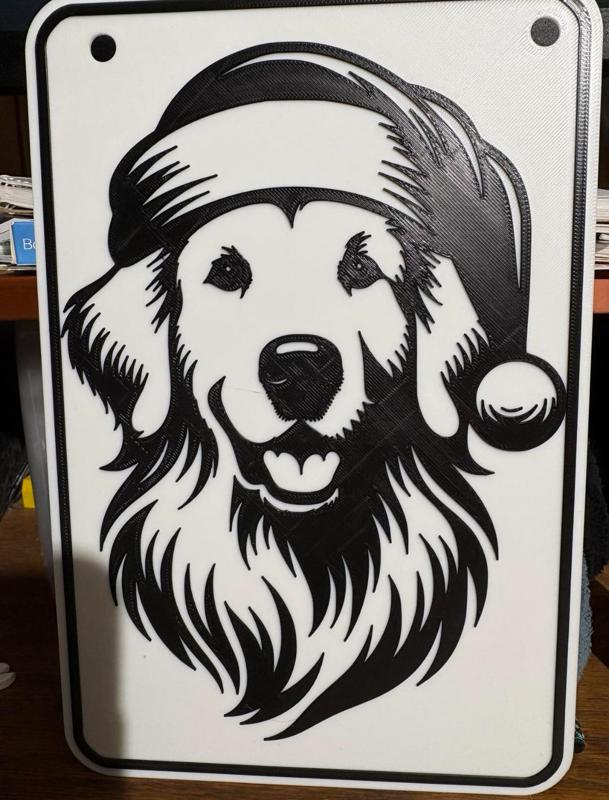 golden retriever Santa
