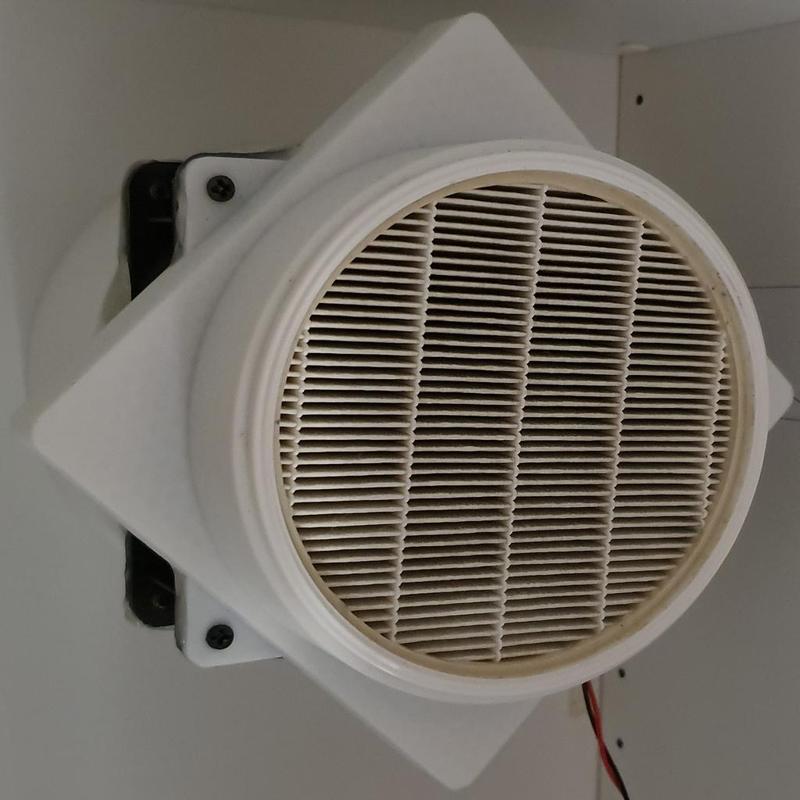 HEPA+ActiveCarbon filter for printer housing based on IKEA PLATSA