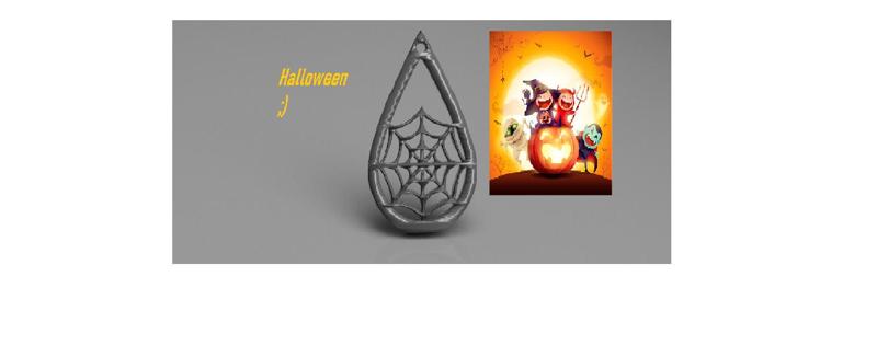 Halloween earrings: 'spiderweb'