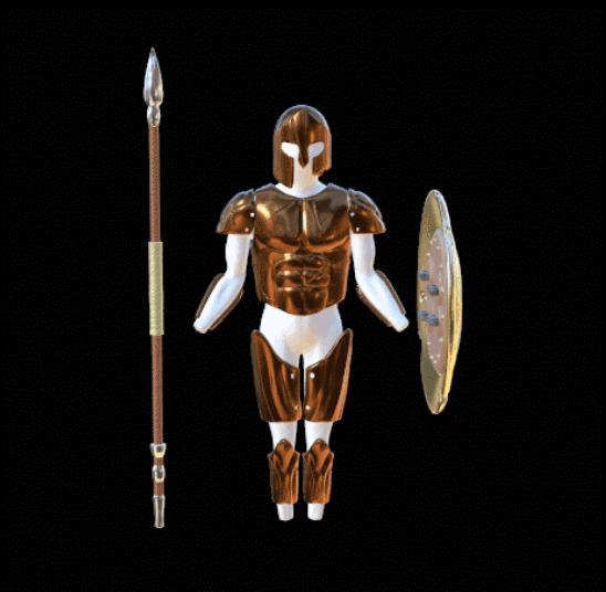 Greek golden broken armor set