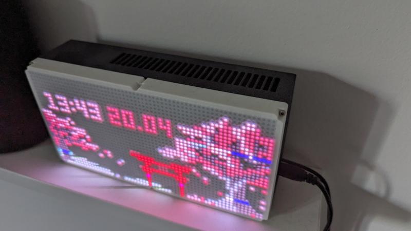 RGB LED Clock Case (64x32 Matrix)