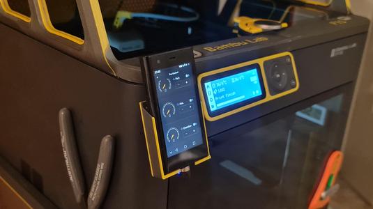 S23 SOYES PRO Phone holder Bambu Lab P1P, P1S (like Panda Touch)