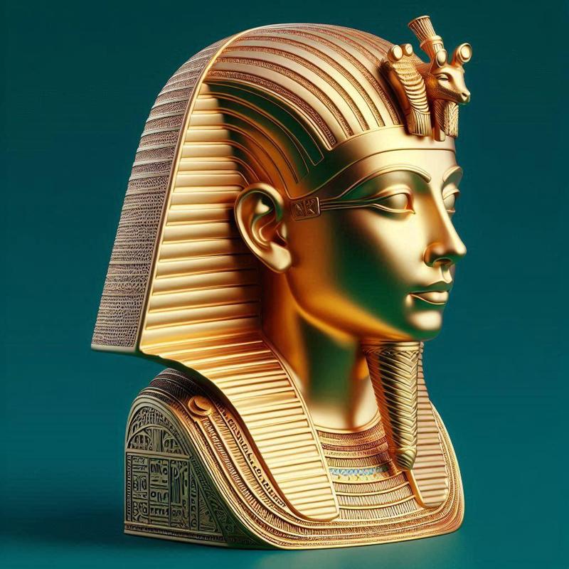 Tutankhamun’s Head – Ancient Egyptian Bust – 3D Print Model