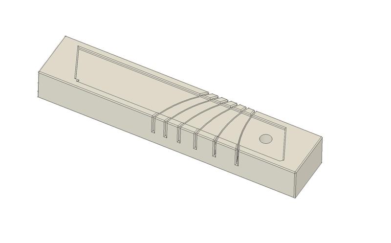 Bottle cutter with variable cutting angle with a width of 8 mm