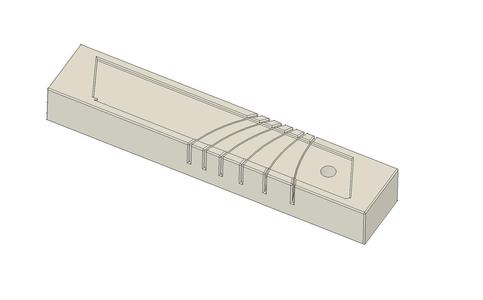 Bottle cutter with variable cutting angle with a width of 8 mm