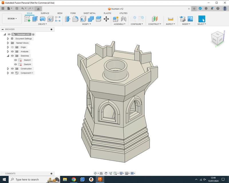 3 sided Fountain tower