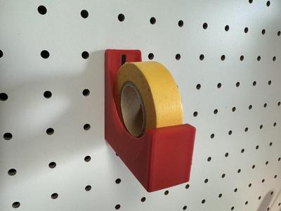 Masking tape holder for peg board