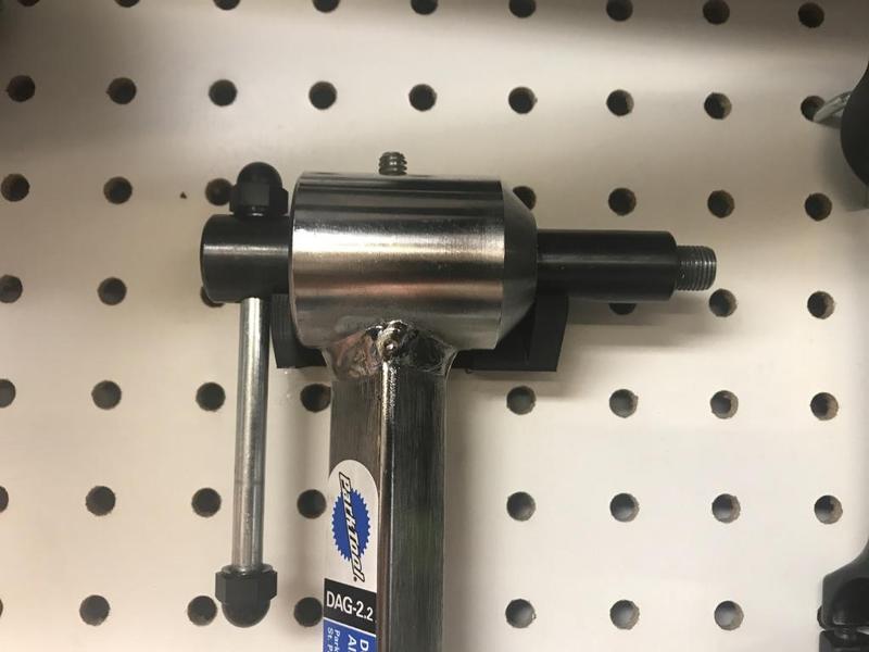 Pegboard hangers for Park Tool DAG derailleur alignment gauges