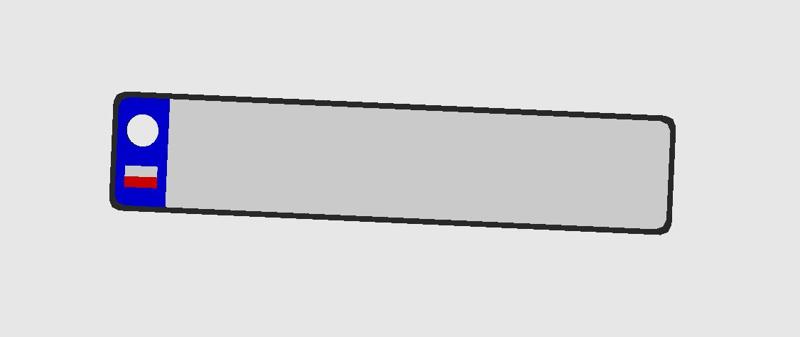PL Car plate / Tablica rejestracyjna/license plate
