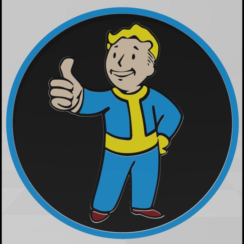 Fallout Vault Boy Beverage Coaster STL File | Easy 3D Print