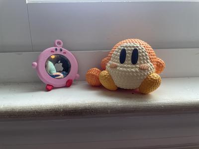 Kirby Mouthful Mode AirTag Holder