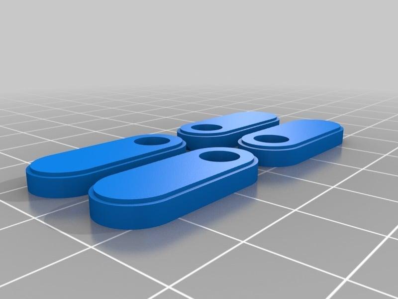 Lulzbot Taz 6 Printed Solid Top Plexiglass Retainer Clips