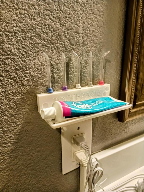 Waterpik Head Holder With toothpaste holder