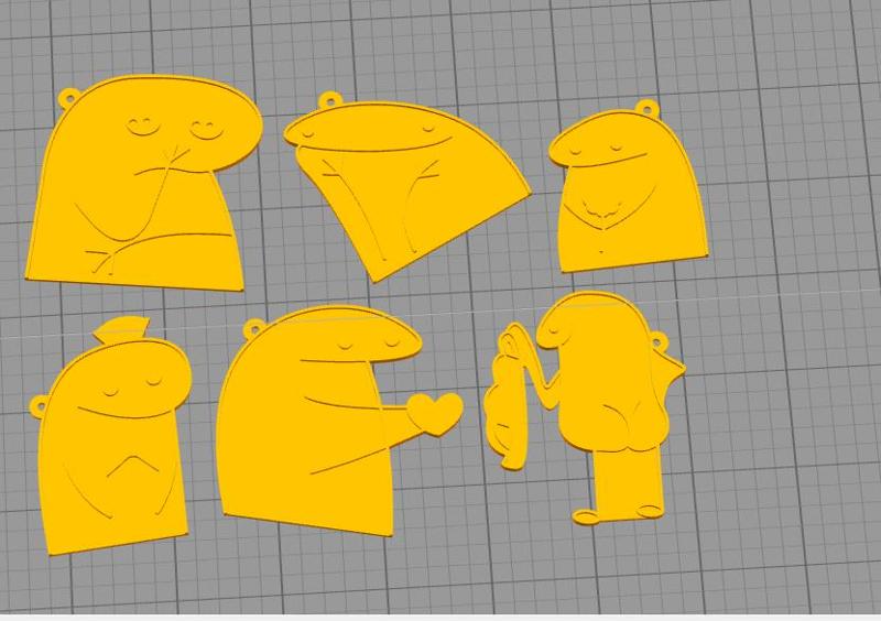 FLORK MEME KEYCHAINS