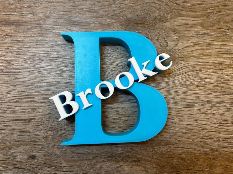 3D Brooke / Letter B