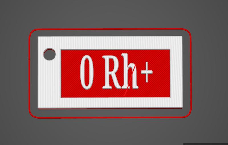 Backpack pendant with blood type