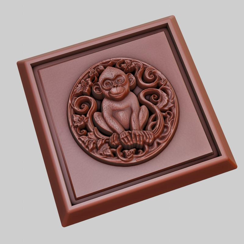 Monkey Animal 3D Model for CNC Router Laser & 3D Printer