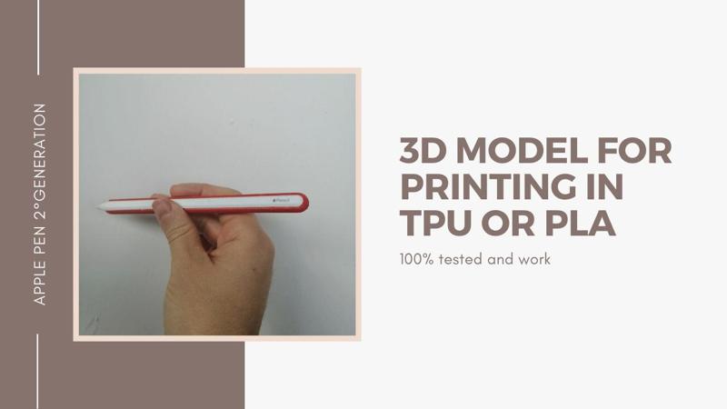 Cover for Apple pencil 2 gneration for 3D print model