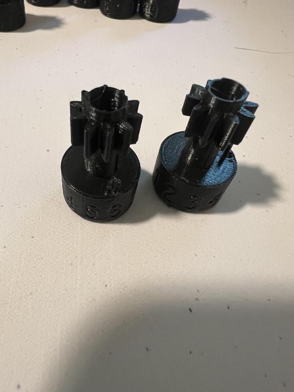 3:1 Curta Debossed Results Dials 10045 With Pins