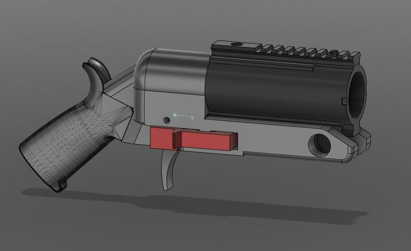 Libra Single Barrel airsoft 40mm grenade launcher pistol