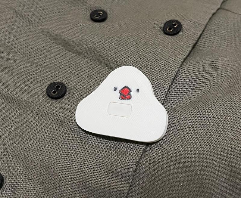 White Java Sparrow Brooch Pin