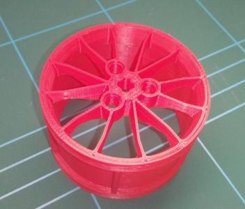 Look-alike Porsche rim for 68.8x36 ZR tire, Lego compatible