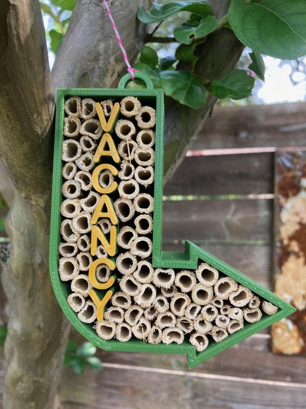 Open Insect Hotel Vacancy Sign