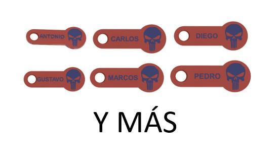 llavero personalizado para carrito de la compra (11 nombres)+1 sin nombre