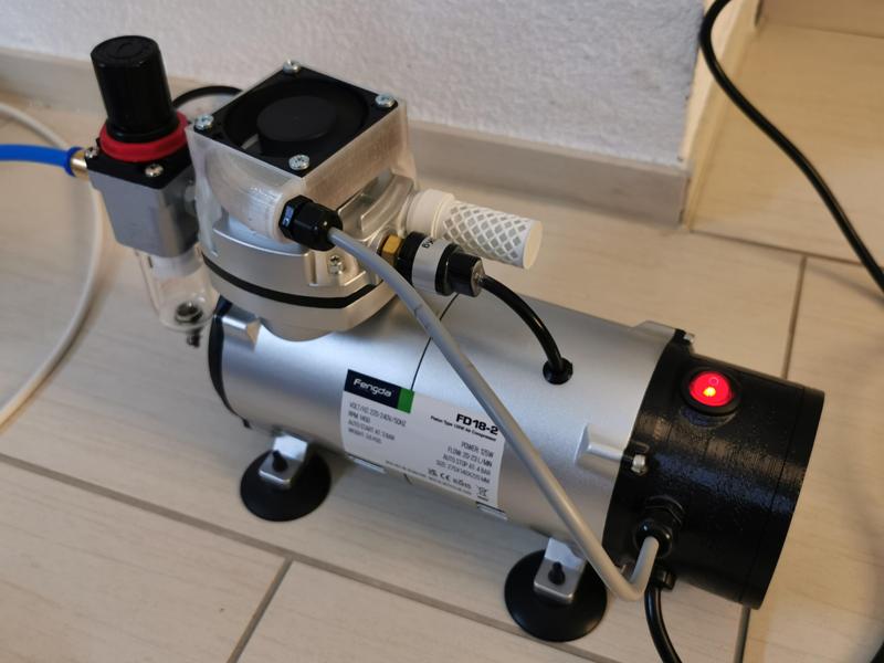 Fengda FD18-2 Air Brush Compressor Cooling Mod