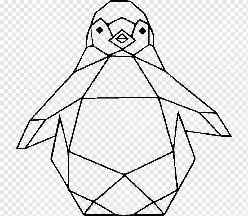 Penguin geometry wall art