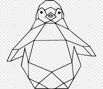 Penguin geometry wall art