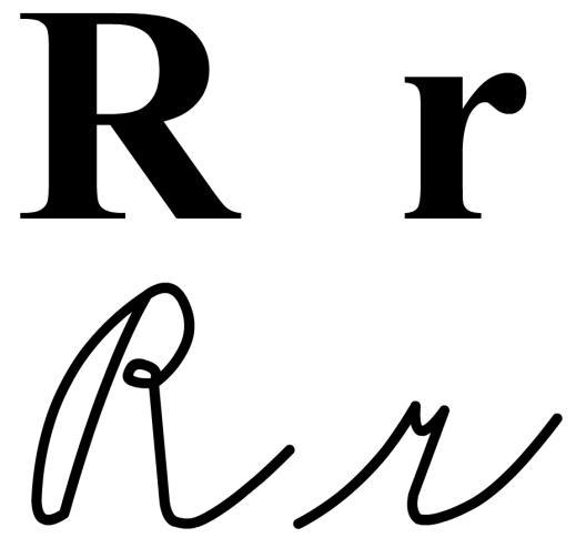 Simple letter Rr