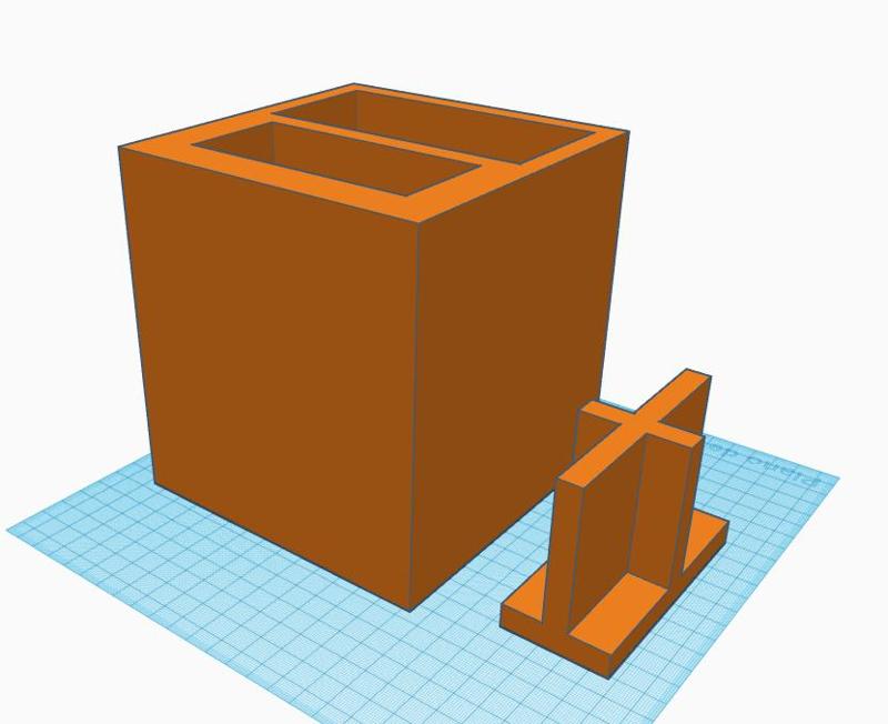 Box for hooks and for 2 cans of fish food