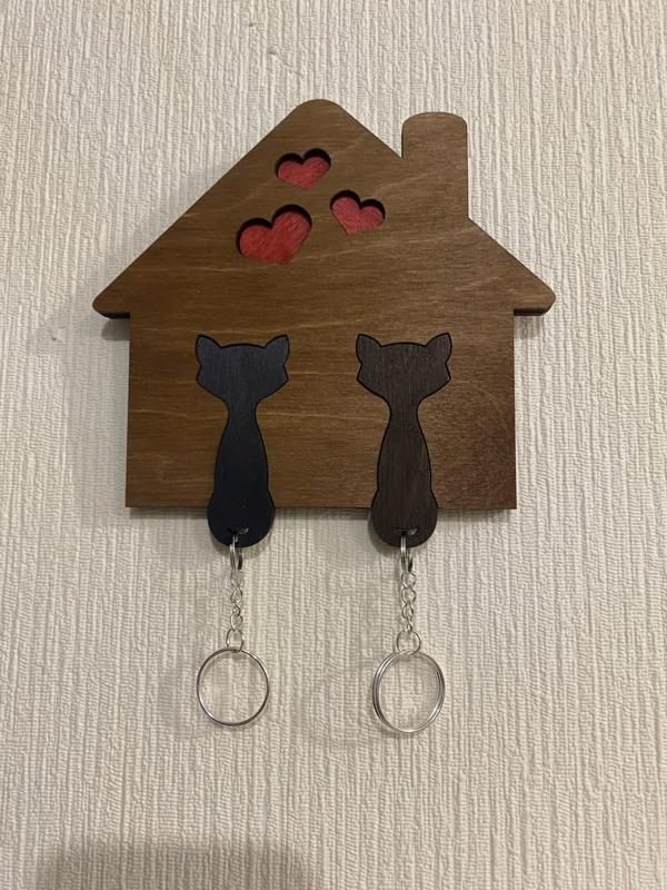 cat keychain and stand