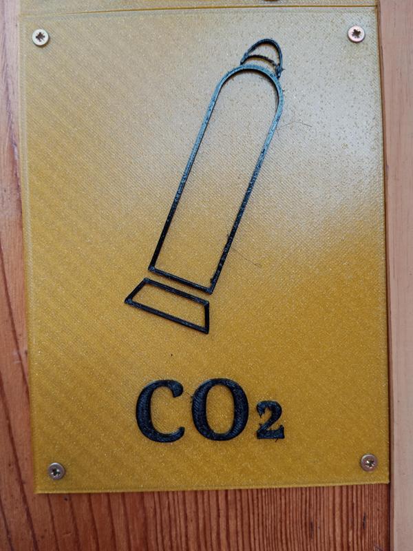 CO2 warning sign