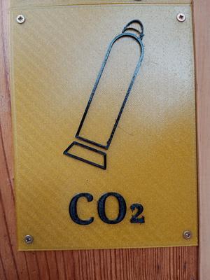 CO2 warning sign