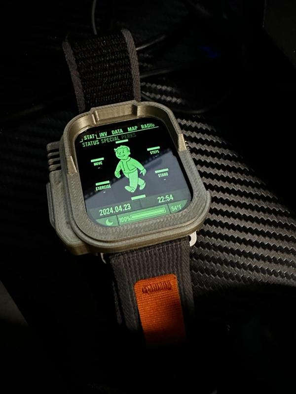 fallout pipboy style apple watch ultra case