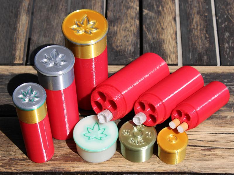 Weed Shots - 4x Joint / Cigarette Shotgun Shell Case