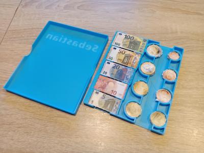Box with Lid for Euro Toy Money (Teaching Aid)