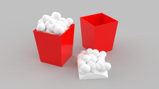 Cartoon Popcorn Box Container