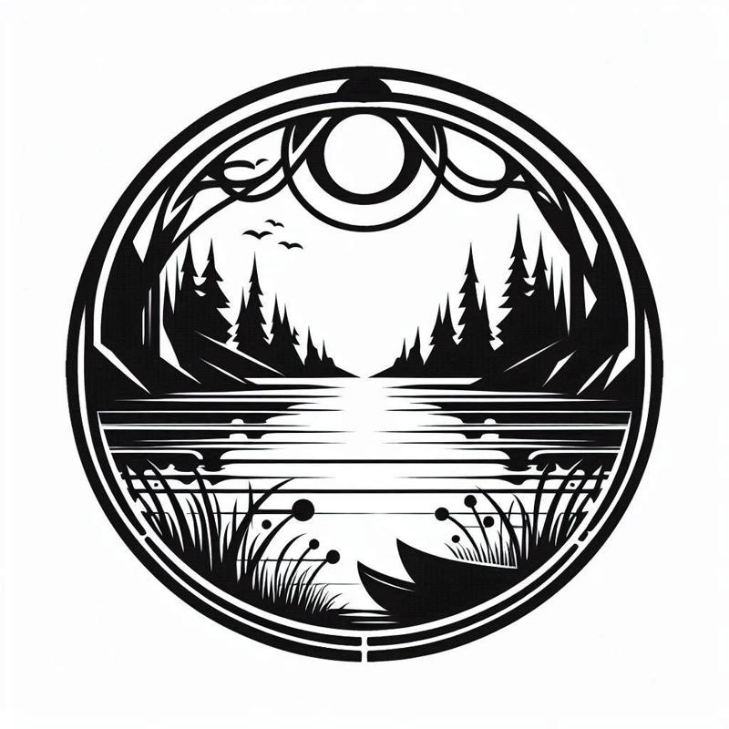 Wall art: Lake (two colours)