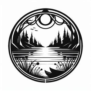 Wall art: Lake (two colours)