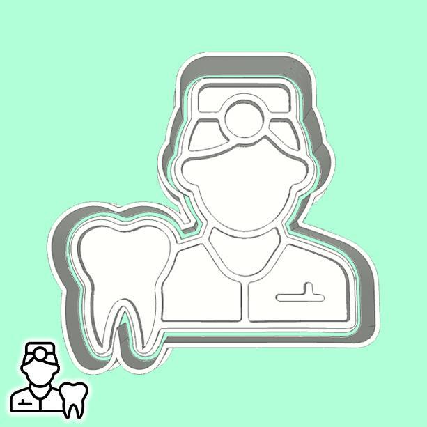 Dentist cookie cutters - dentist (style 2)