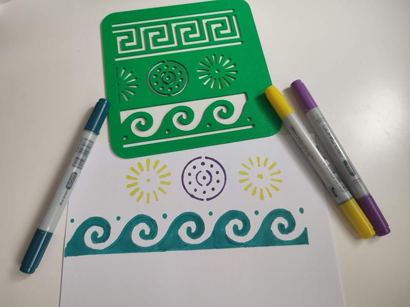 Greek pattern template